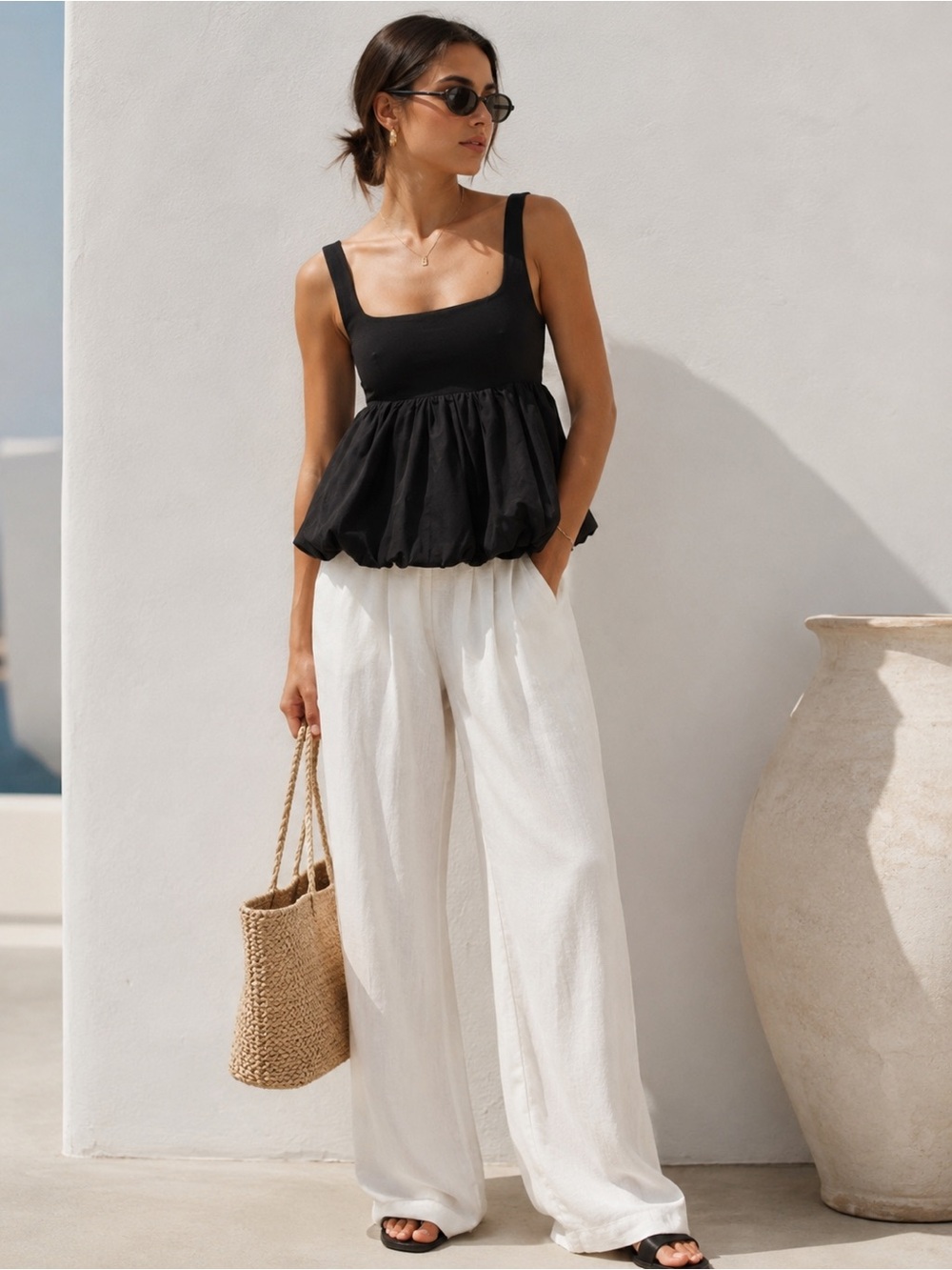 NEW Aritzia Wilfred Women’s Salvo Top Squareneck Bubble Tank Top
